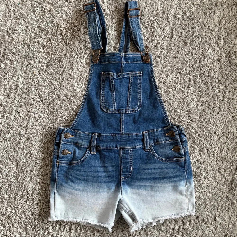 Justice• Girls’ Denim Ombré Overall Shorts | Sz 12